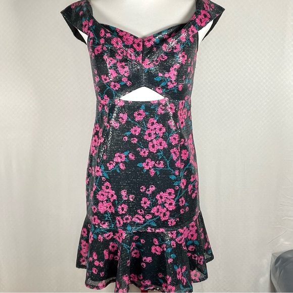 Wayf Janet Off-the-Shoulder Sequin Flounce Dress - Picture 4 of 15